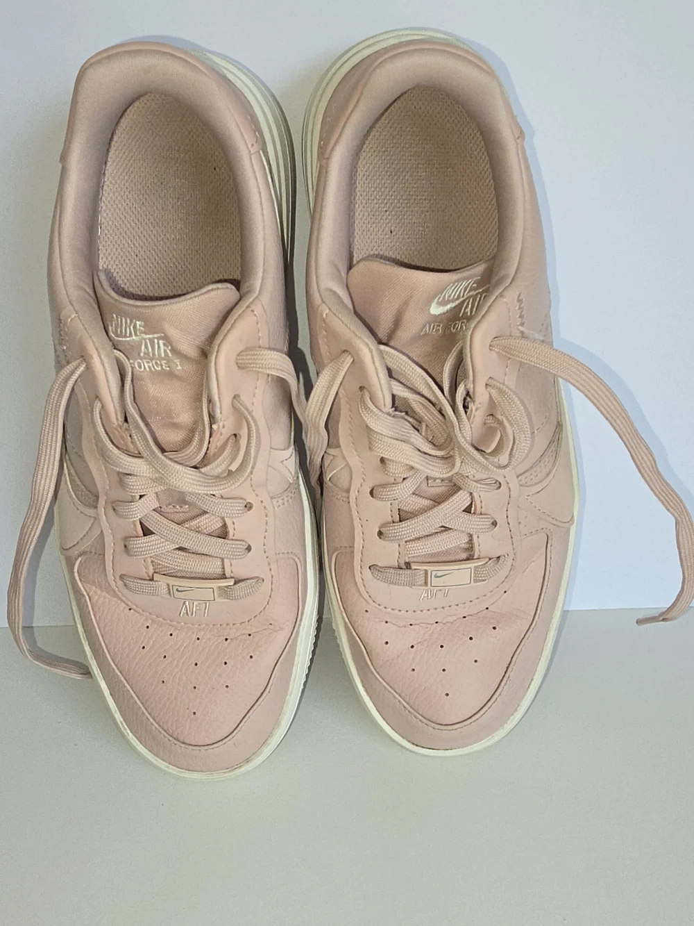 Nike Air Women's Pink Platform Air Force Style Sneakers Size 9